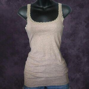 Gap Lace Trim Beige Tank Top Cami